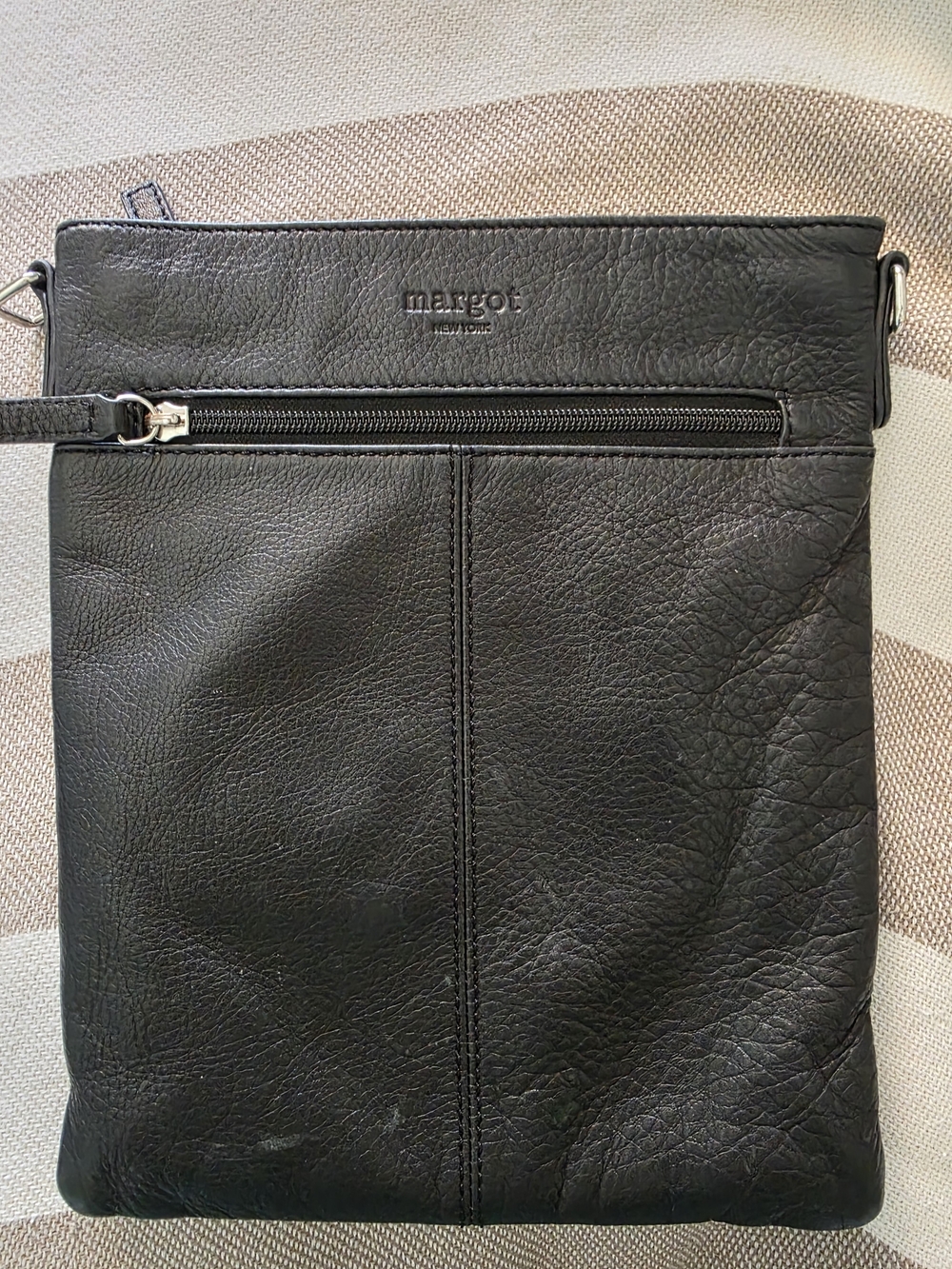 Margot Leather Crossbody Bag — Black